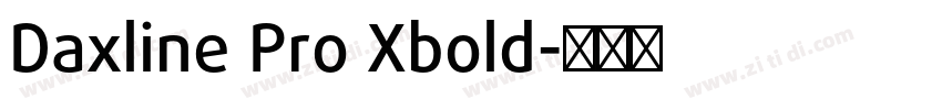 Daxline Pro Xbold字体转换